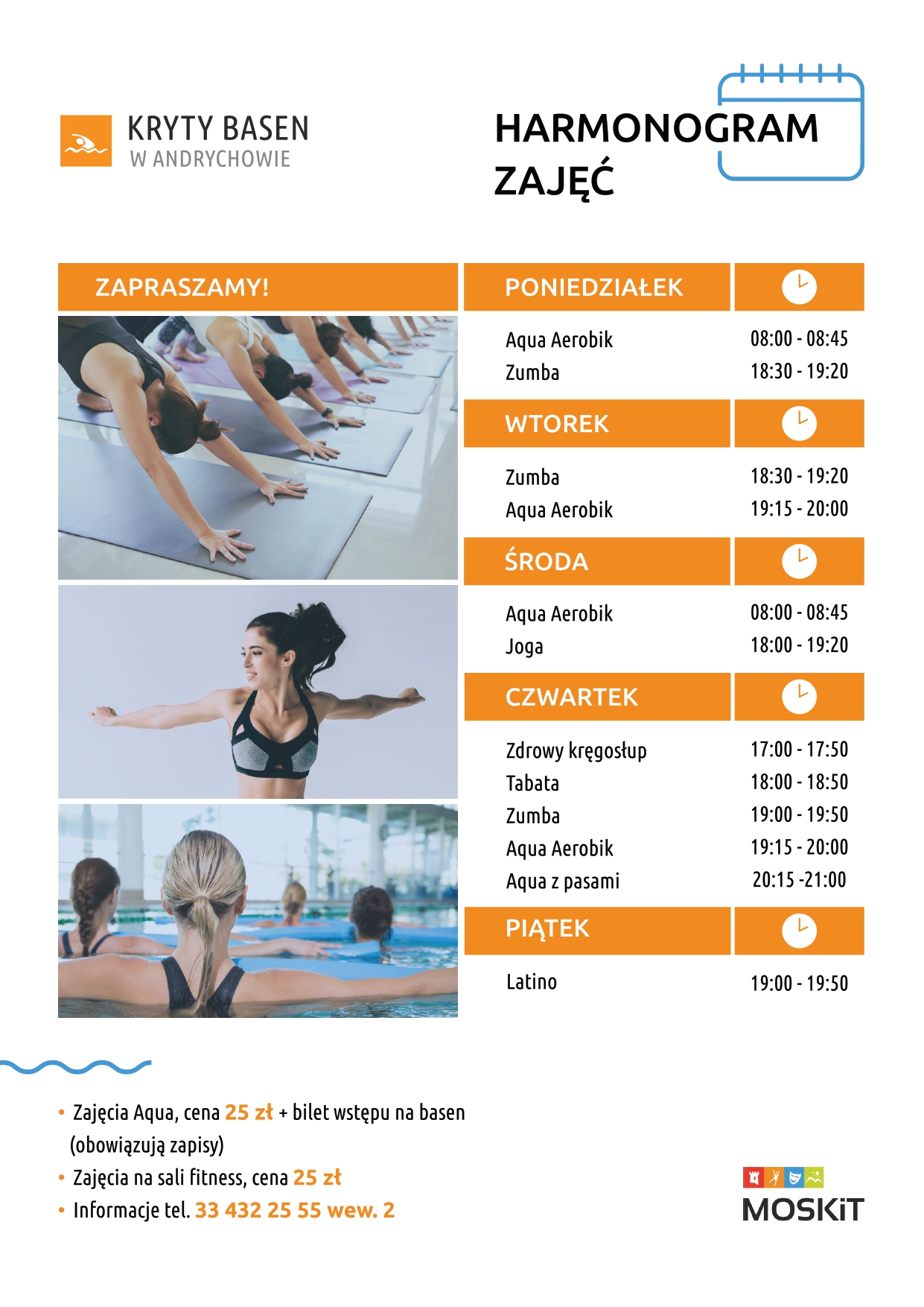 HARMONOGRAM FITNESS PLAKAT