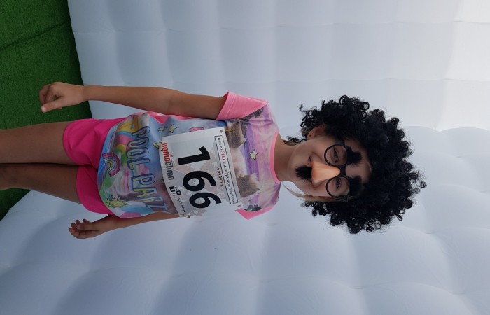 Bieg Zbója uczestnik w przebraniu klauna