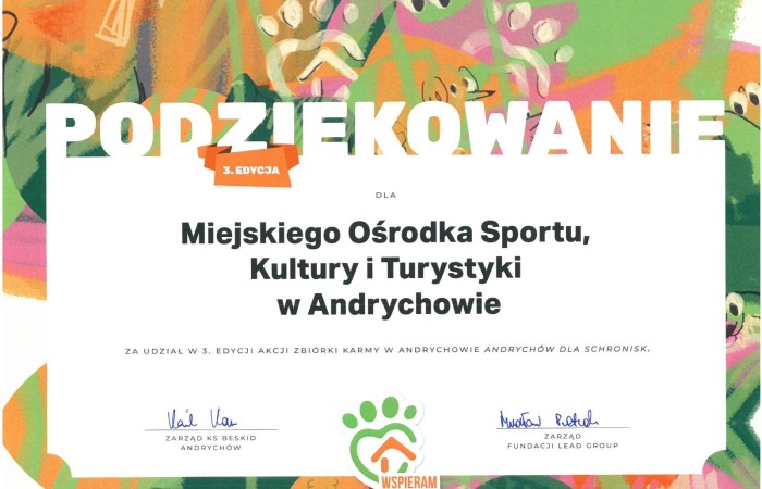 podziękowanie dla MOSKIT