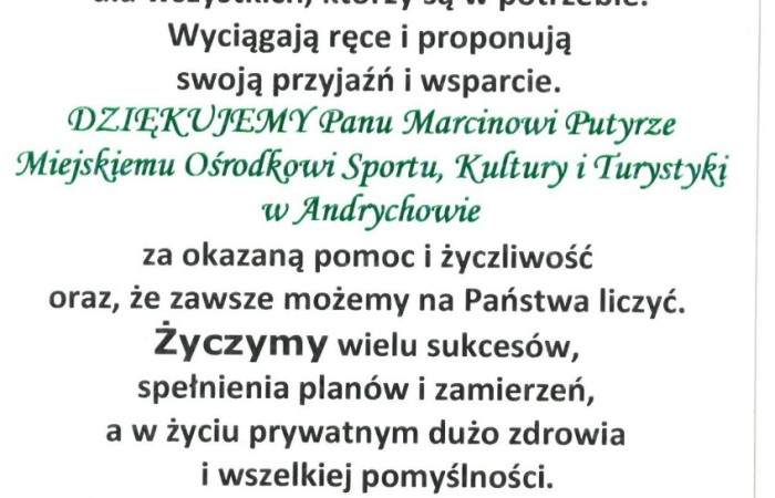 Podziękowanie dla MOSKiT 2024